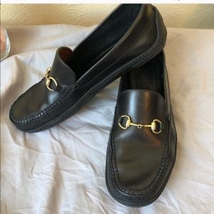 Gucci Horse-Bit Black Leather Loafers 9